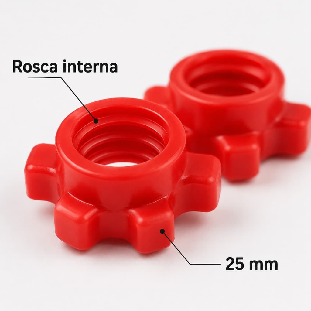 Par De Roscas Trava Para Halter Ajustável 25mm Reposição