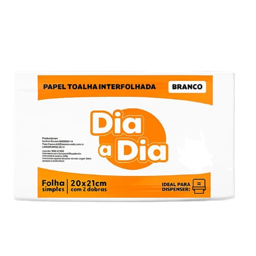 Papel Toalha Interfolha Branco Premium 20x21