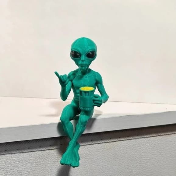 Mini ET Relaxando No Vaso - Enfeite Criativo Para Plantas e Suculentas
