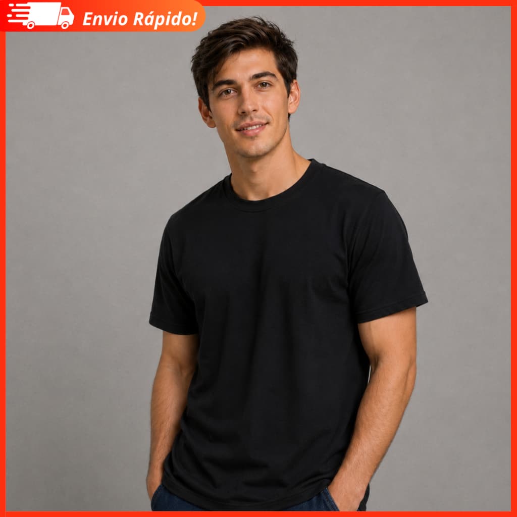 Camiseta Masculina Lisa 100% Algodão Indice