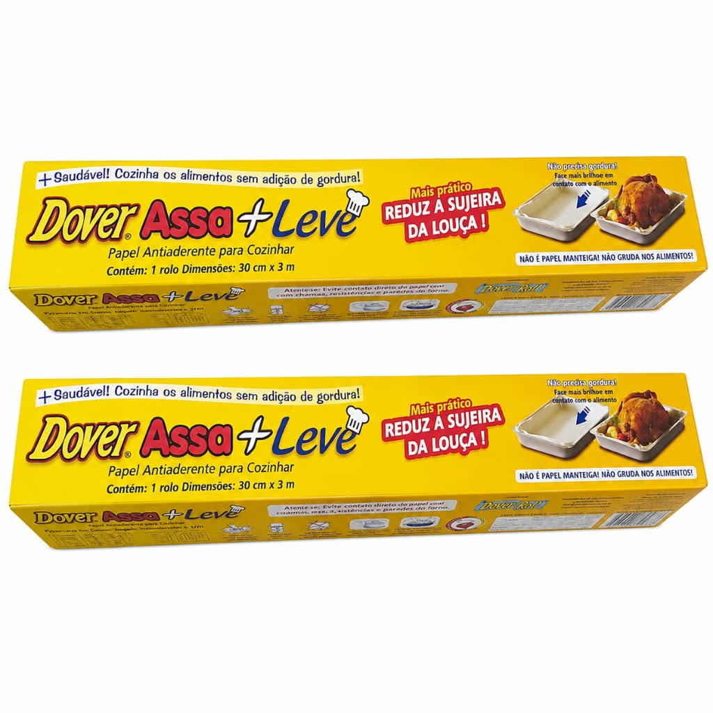 Papel Dover Assar Anti Gordura Manteiga 30cmx3m 2 Rolos