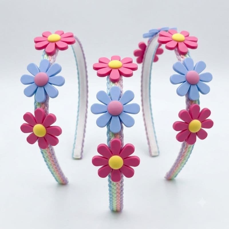 Tiara Arco infantil resistente flores emborrachadas Tiara flor Tiara arco floral
