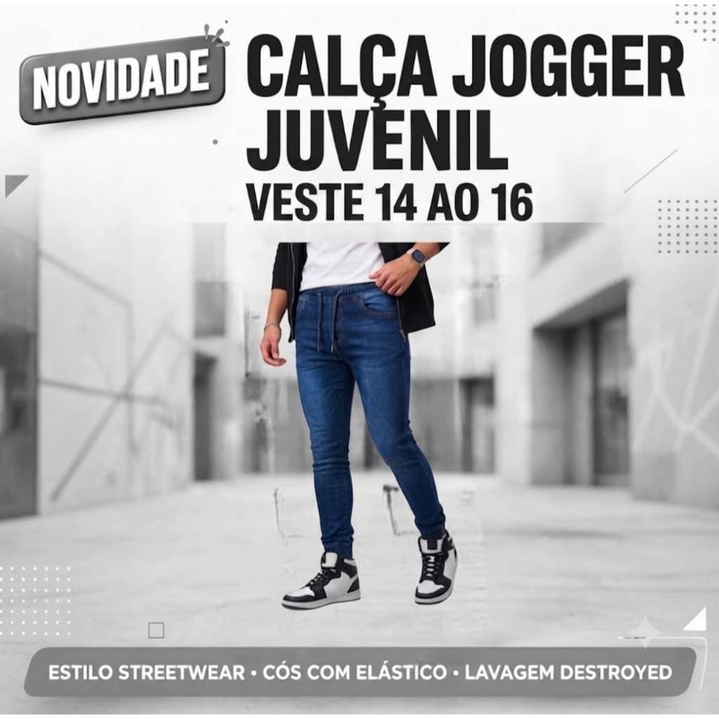 Calça Cargo Jogger Infantil Juvenil Street Premium Ótima Qualidade 14 ao 16