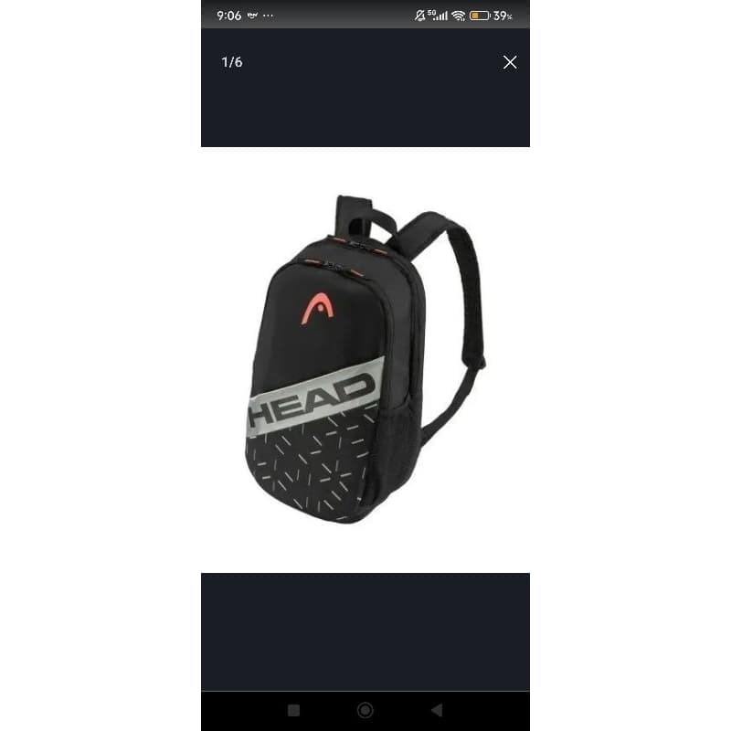 Mochila Raqueteira Head Tour Preta para 2 raquetes tênis e Beach tênis comp.separado para tênis nova zero