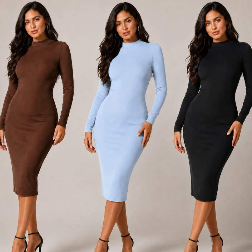 Vestido Longo Luna Plus Size Preto - Elegância e Conforto com Fenda Lateral - Preto, g2