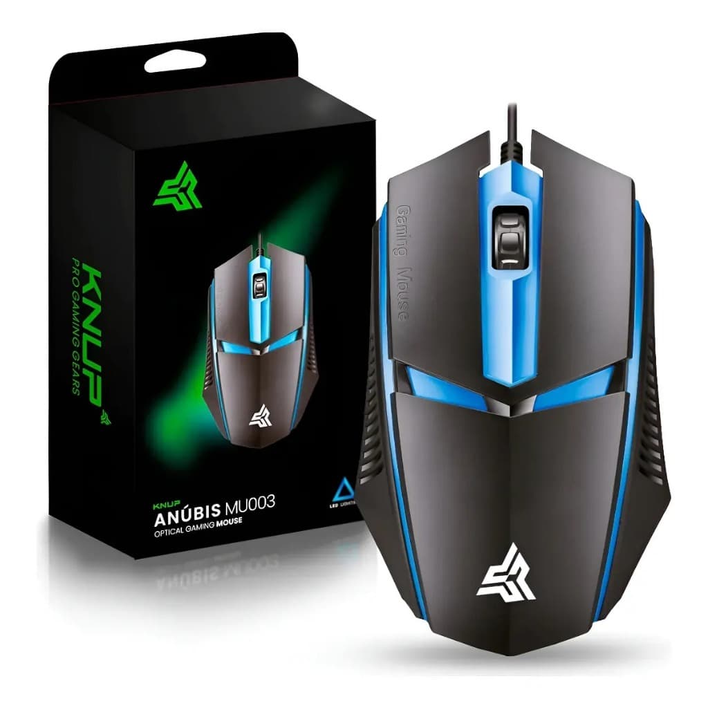Mouse Gamer Knup Kp-mu003 Led Óptico Usb 1200dpi 3 Botões