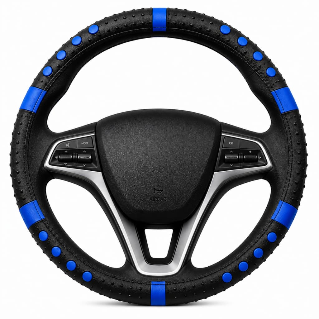 Capa de Volante Massageadora Borracha Universal Antiderrapante Conforto Carro SUV Caminhonete