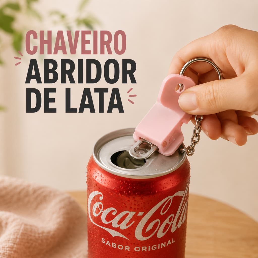 Chaveiro Abridor de Lata e Latinha abridor e protetor de bebida 3D abridor de lata portátil Unidade e Kit