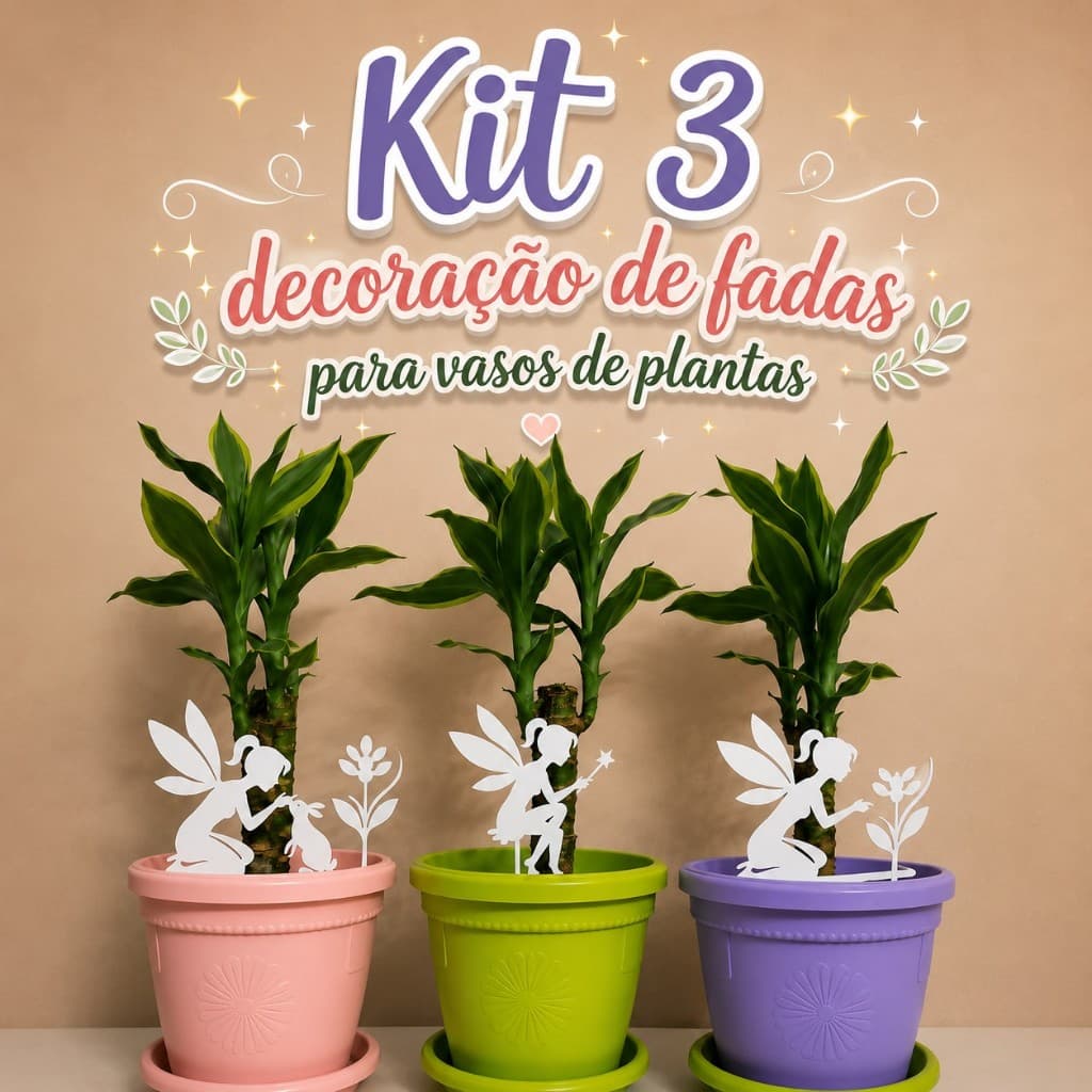 Decoração para vasos - as fadas com 3 unidades, para plantas , decoração vasos,,  jardinagem, flores