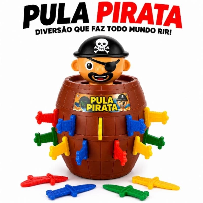 Jogo Infantil Educativo Pula Pirata Com 16 Espadas Coloridas Diversao Para Familias E Amigos
