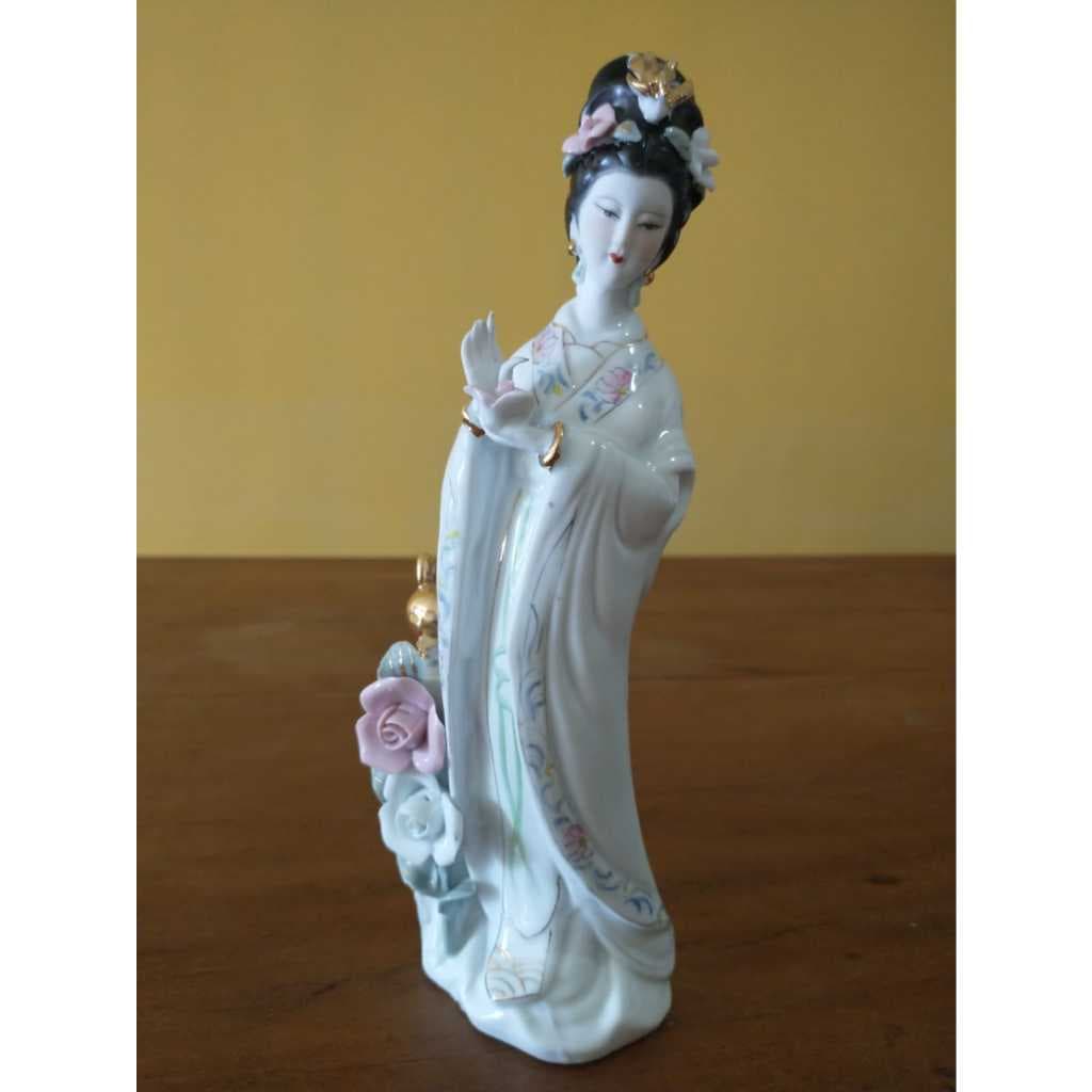 CHINA, Escultura "Gueixa" Vintage, porcelana, Déc.60/70, 25cm, USADO, ITEM DE COLEÇÃO, LER ANUNCIO ABAIXO, Acervo