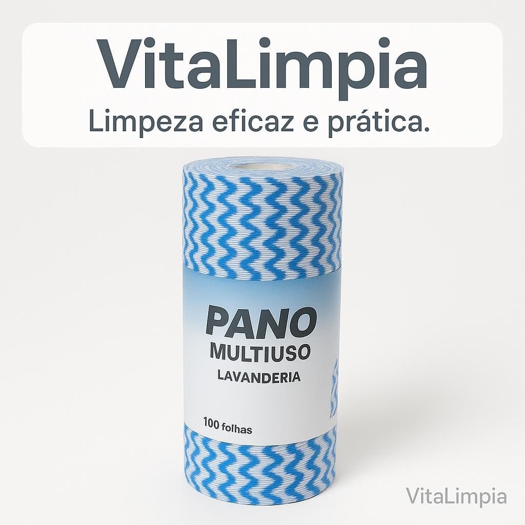 Rolo Multiuso Limpeza Alta Absorção 100 Folhas Prático