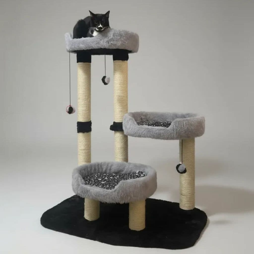 Arranhador  cama Para Gatos Com 3 Camas E Almofadas laváveis dupla face