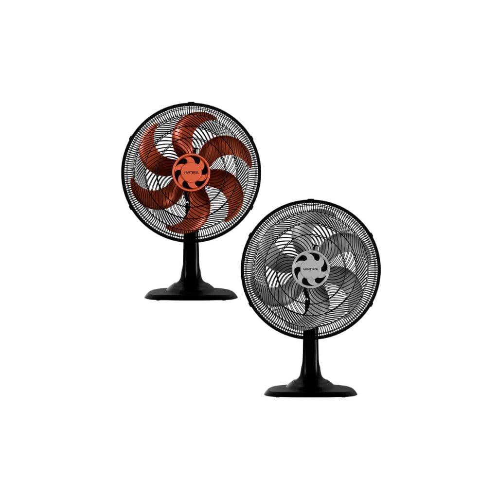 VENTISOL - VENTILADOR DE MESA TURBO 6P 40CM BRONZE OU PRETO  - 127V