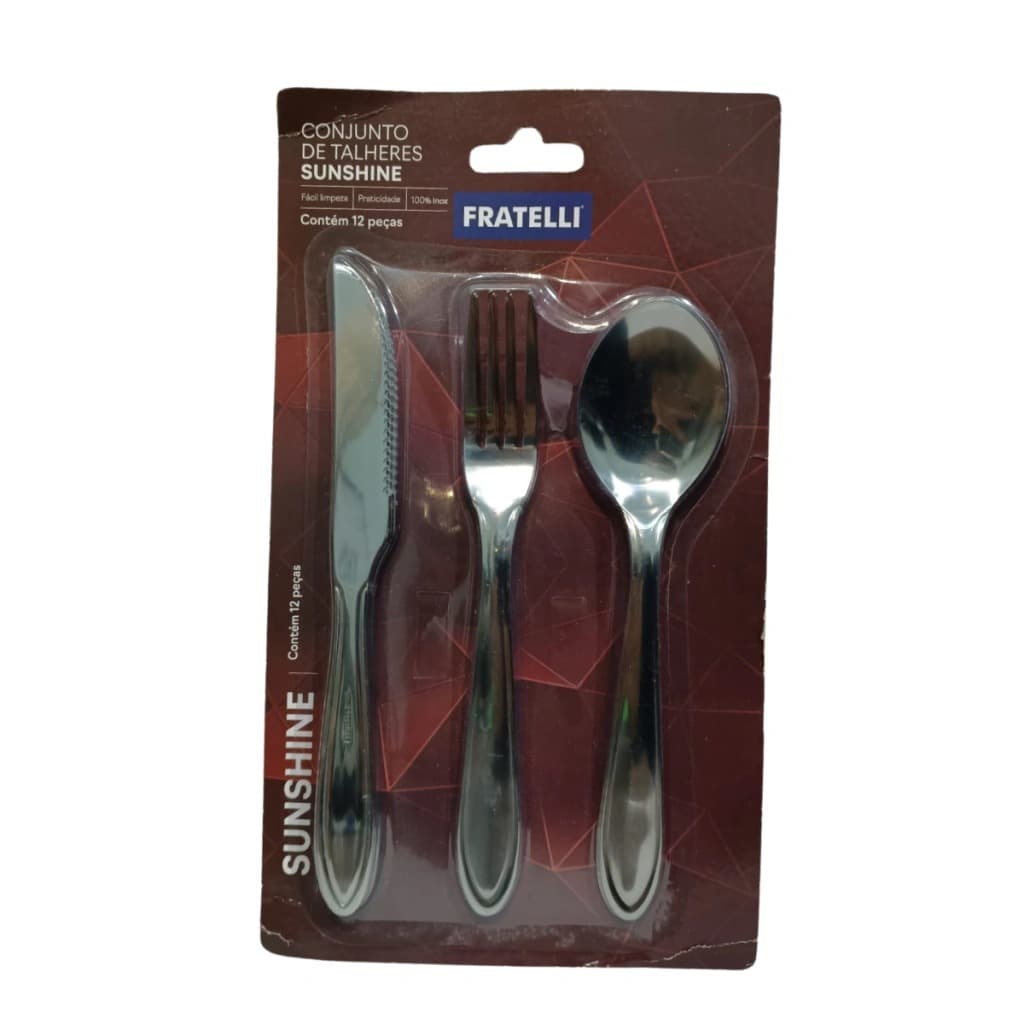 Conjunto de Talheres Sunshine Inox Fratelli 12 Pçs