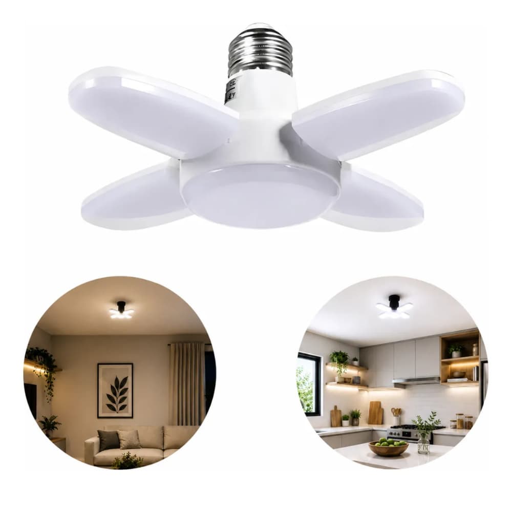 Luminária De Teto LED Dobrável Lâmpada 28w Pétalas 6000K   Quarto / Sala / E27 Decorativa