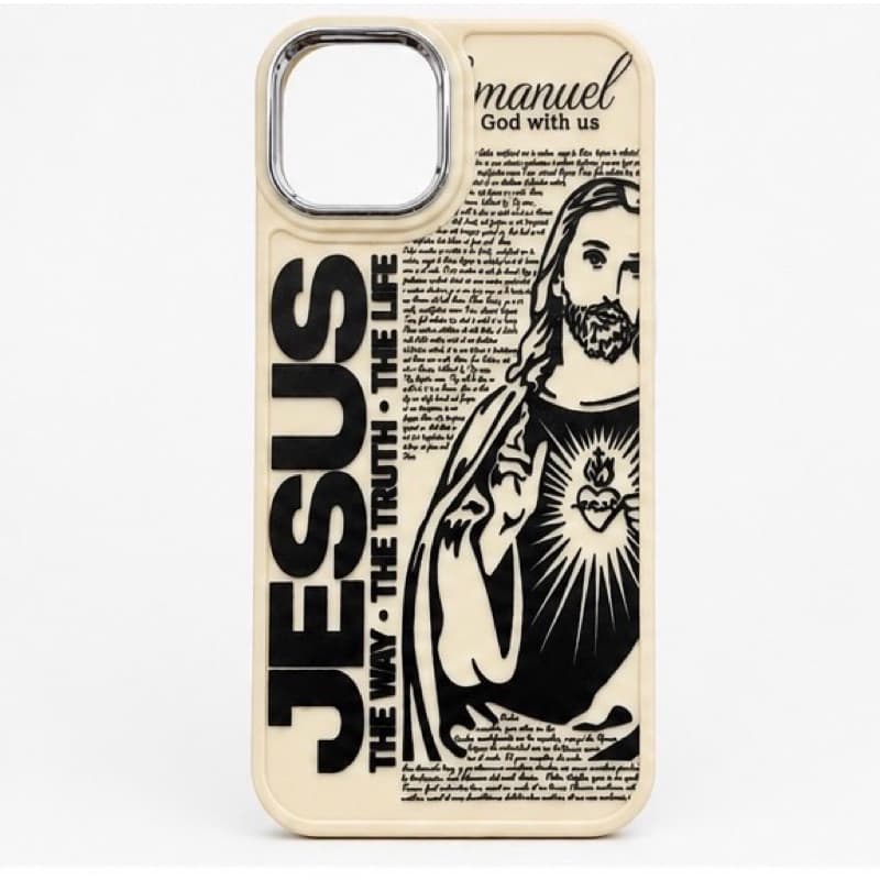 Capinha iPhone 13 e 14 Jesus The Way The Truth The Life Capa Anti Impacto Silicone TPU