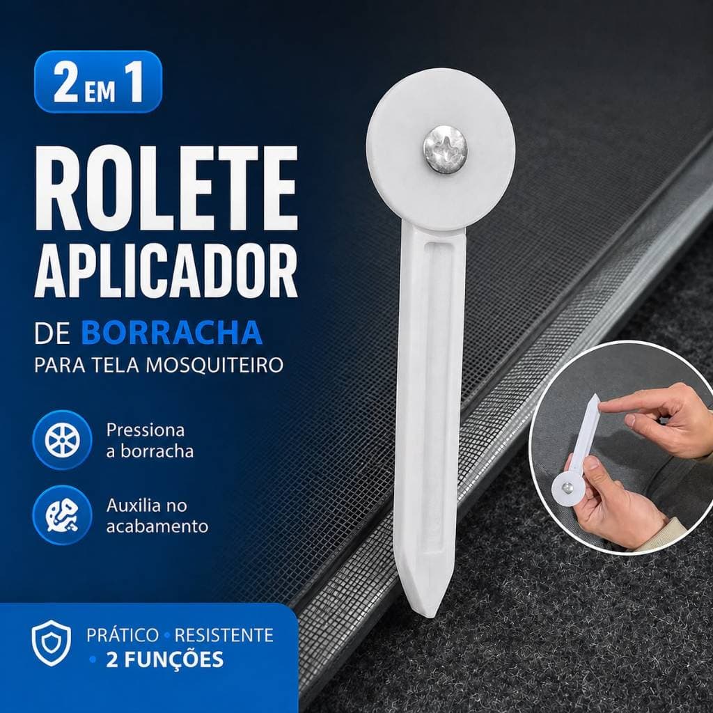 Rolete Tela Mosquiteira 2 em 1 Ferramenta Instalador Aplicador de Borracha Encaixe da Tela Perfil Alumínio