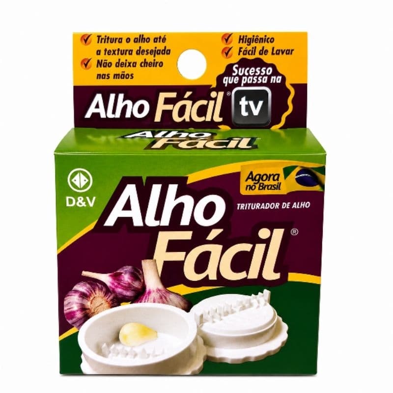 Triturador descascador de alho fácil