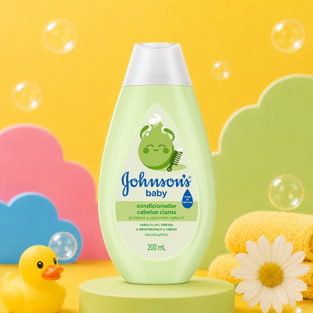 Condicionador Johnsons Baby Cabelos Claros 200ml Infantil Delicado