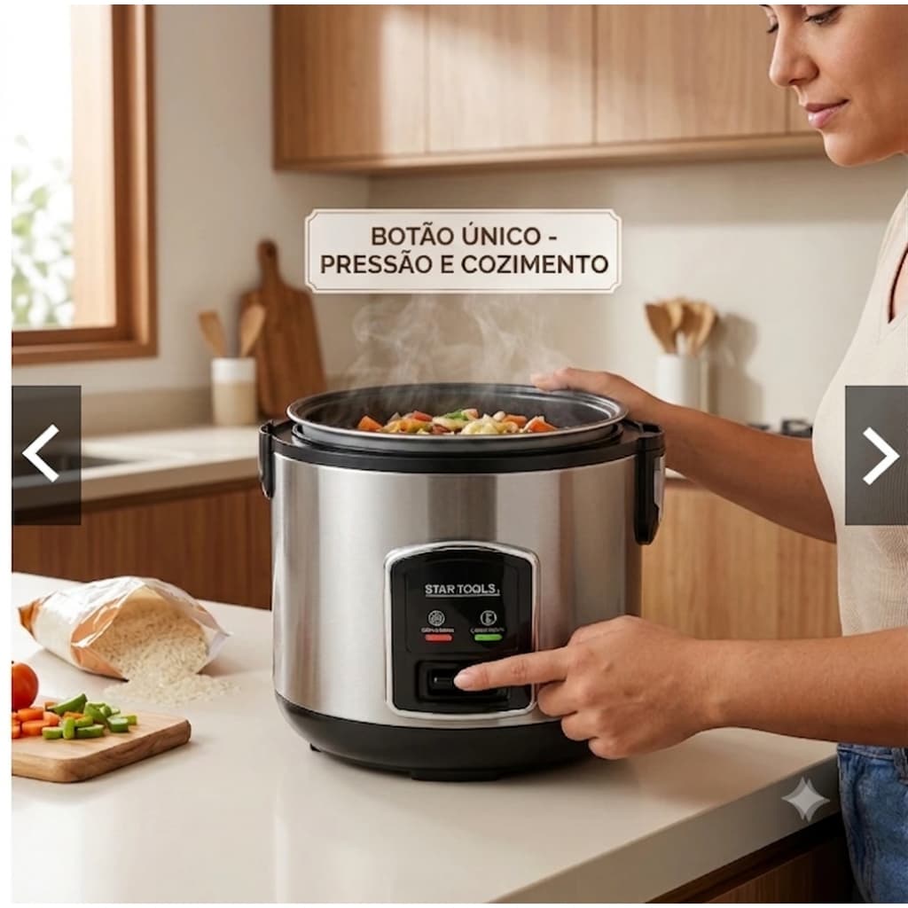 Panela arroz elétrica 1 Litro Função Cozinhar Fácil Preta 127V ou  220V