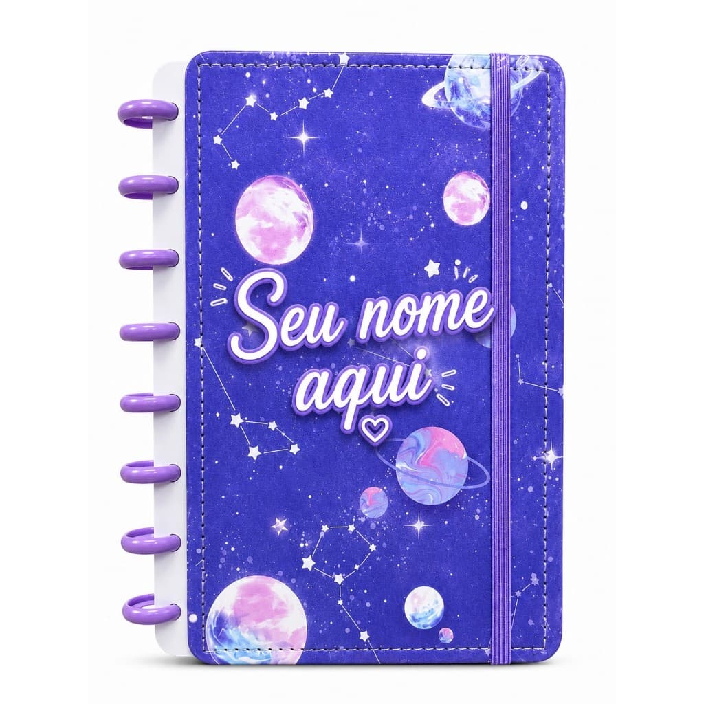 Caderno Inteligente A5 Recarregável Personalizado | Capa Dura com Elástico | Folhas Reposicionáveis para Estudos, Trabal
