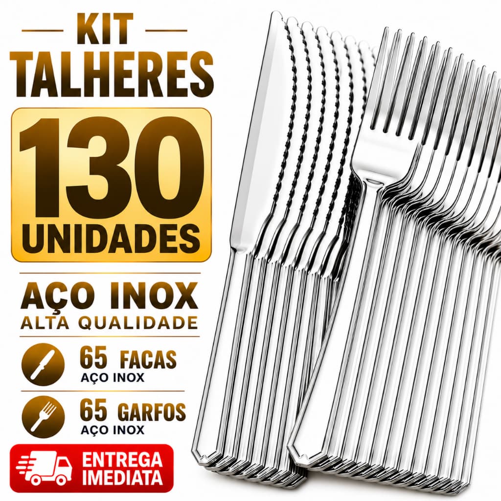 Garfo e Faca Inox Casa Cozinha Restaurante Buffet Qualidade Resistência Utilidades Prateado Aço Inoxidável