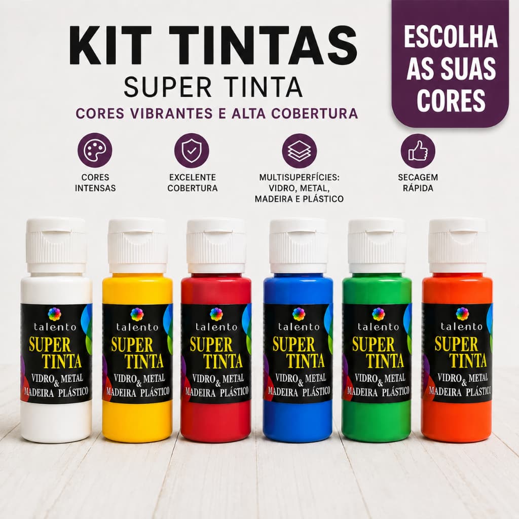 Kit Tintas Talento Super Tinta 60ml – Escolha as Suas Cores