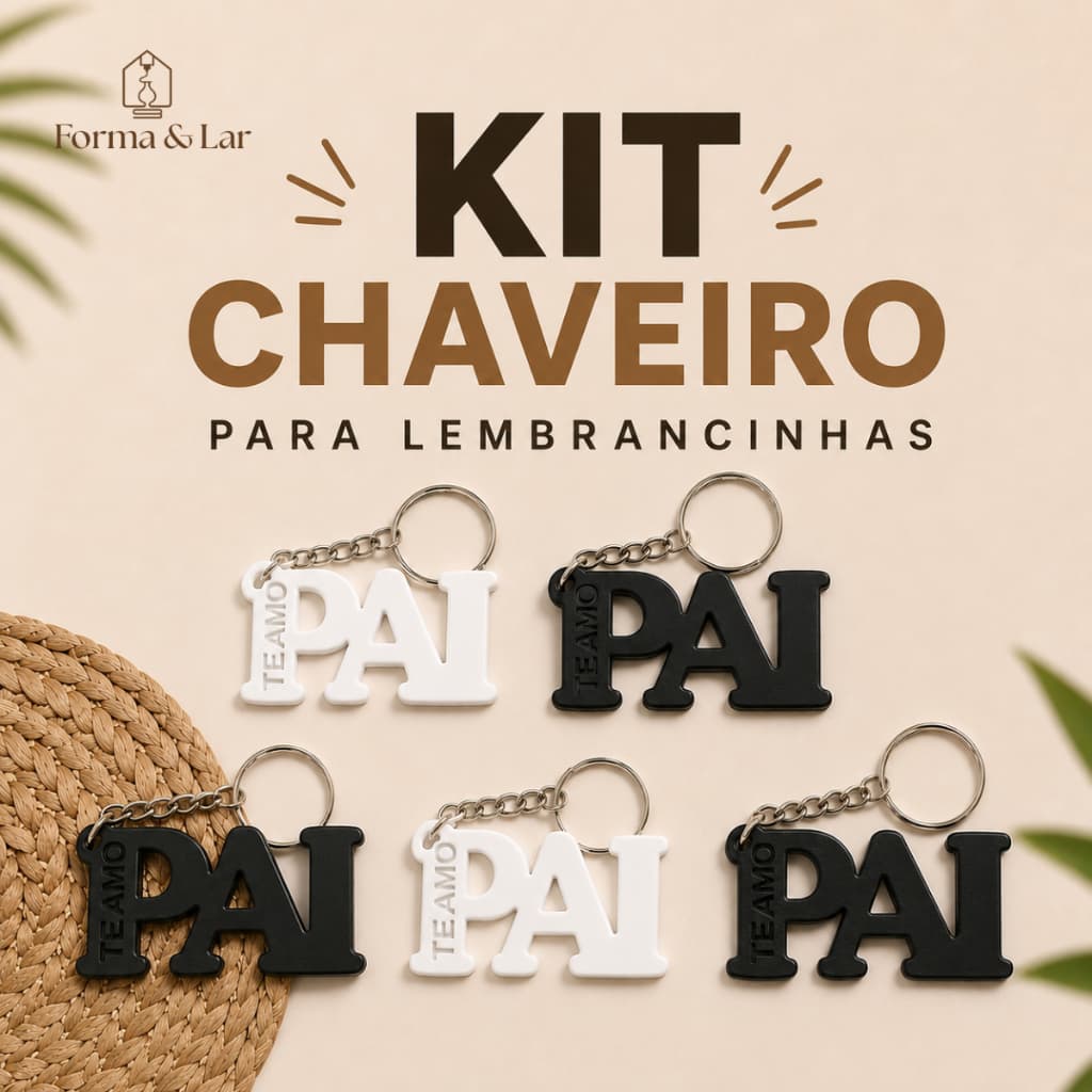 Chaveiro, PAI, Te Amo, personalizado, lembrancinha, Dia dos Pais, presente, mimo e recordação aniversário