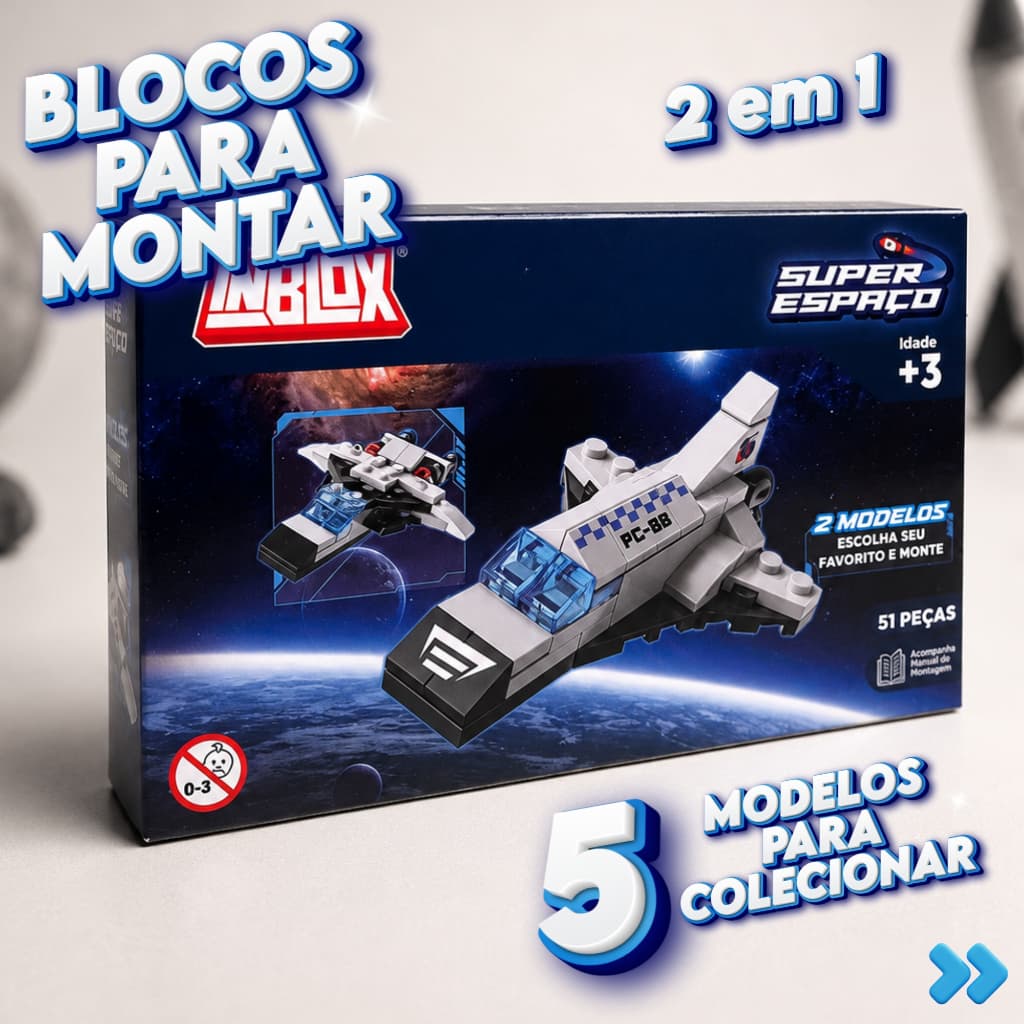 Blocos De Montar Astronauta Espaço Brinquedos Educativo Menino Menina Estilo Lego Inblox