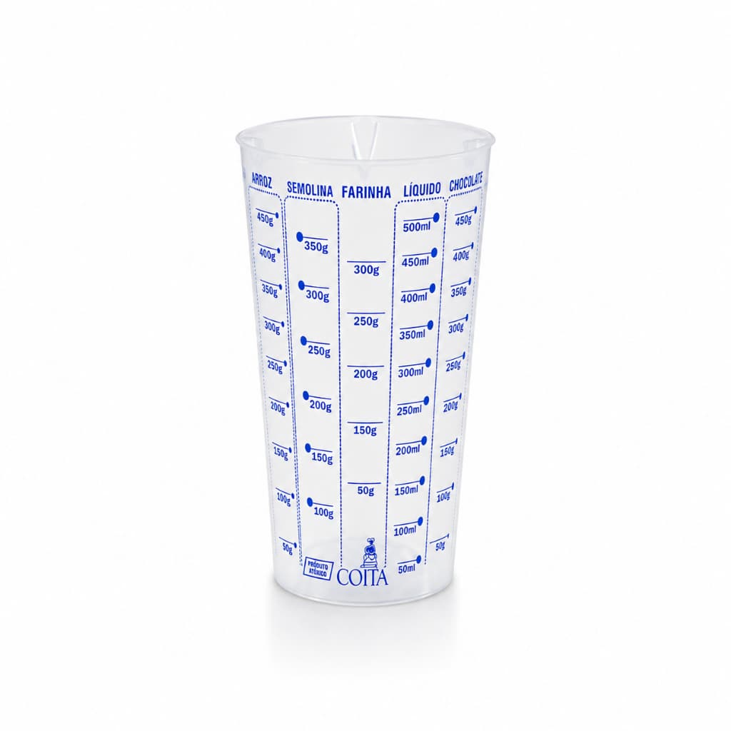 Copo Dosador 500ml Graduado Transparente para Receitas e Confeitaria