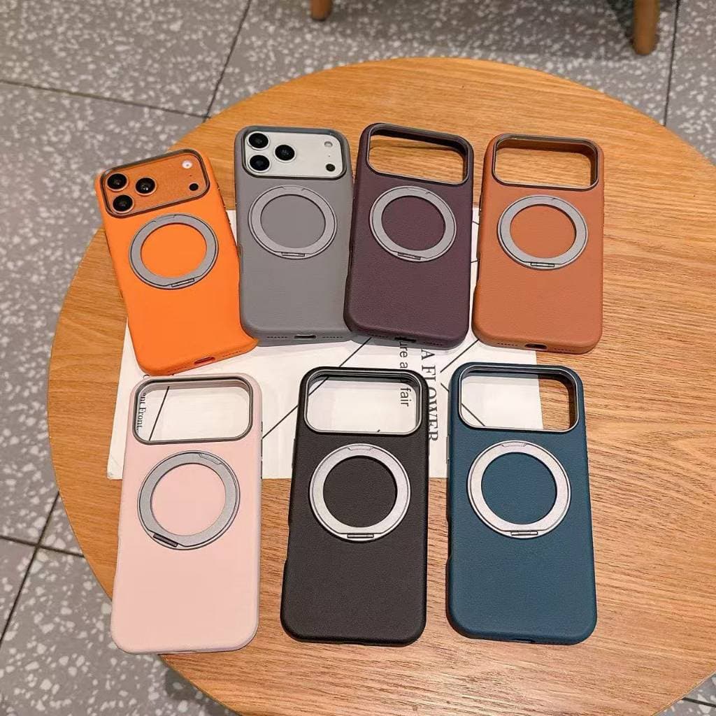 Capa Capinha Couro com Suporte de apoio compatível IPhone 17 pro max