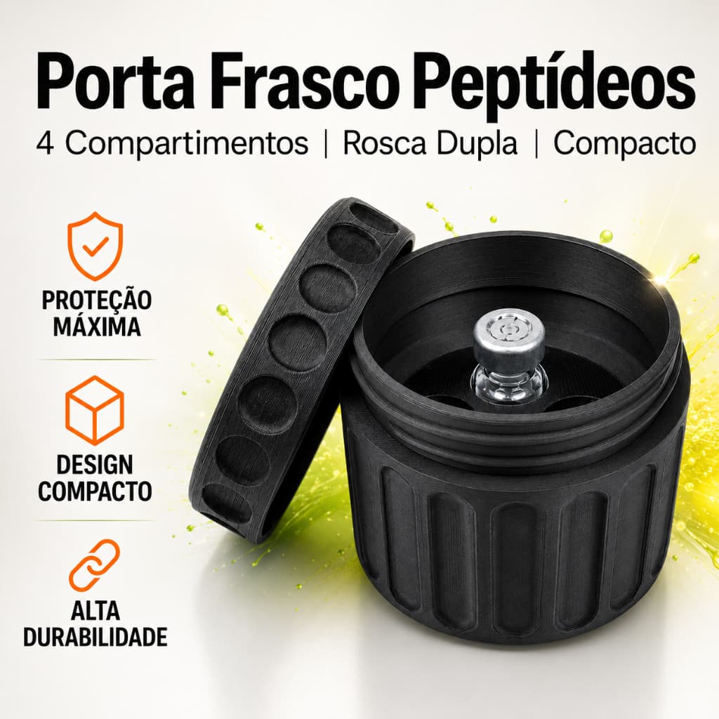Porta Frascos Ampolas 3ml Reforçado Organizador Rémedios Tirze Premium Compacto Transporte Seguro