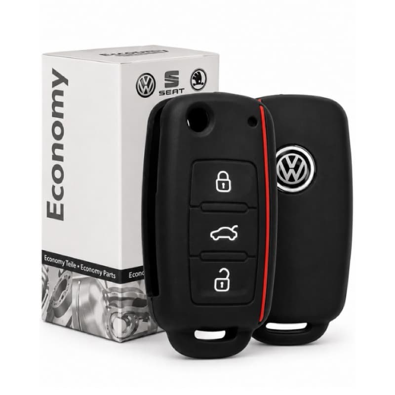 Capa Silicone Protetora Chave Canivete Volkswagen VW Gol G6 Up Fox Voyage Jetta Polo 3 Botões