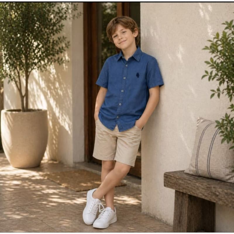 camisa Jeans infantil menino juvenil manga longa 1 2 3 4 6 8 10 12 14 e 16 Anos  blusa menino infantil