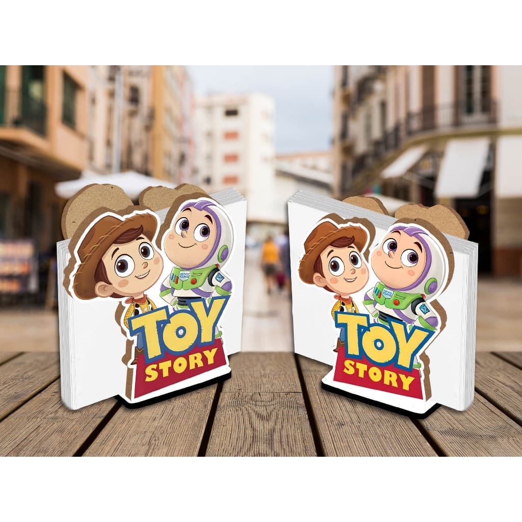 Kit 05 Centro de Mesa Porta Guardanapo Wood e Buzz Toy Story