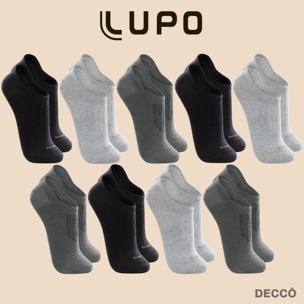 Kit De 9 Pares Meias Cano Invisível Lupo Sport Algodão Soquete Sapatilha Unissex