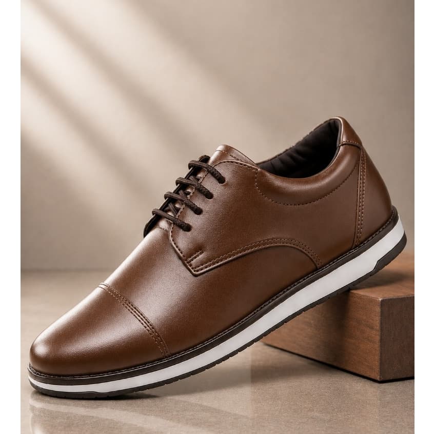 Sapat Oxford Masculino Casual Social Derby Moderno Confortável Atemporal Antiderrapante Premium
