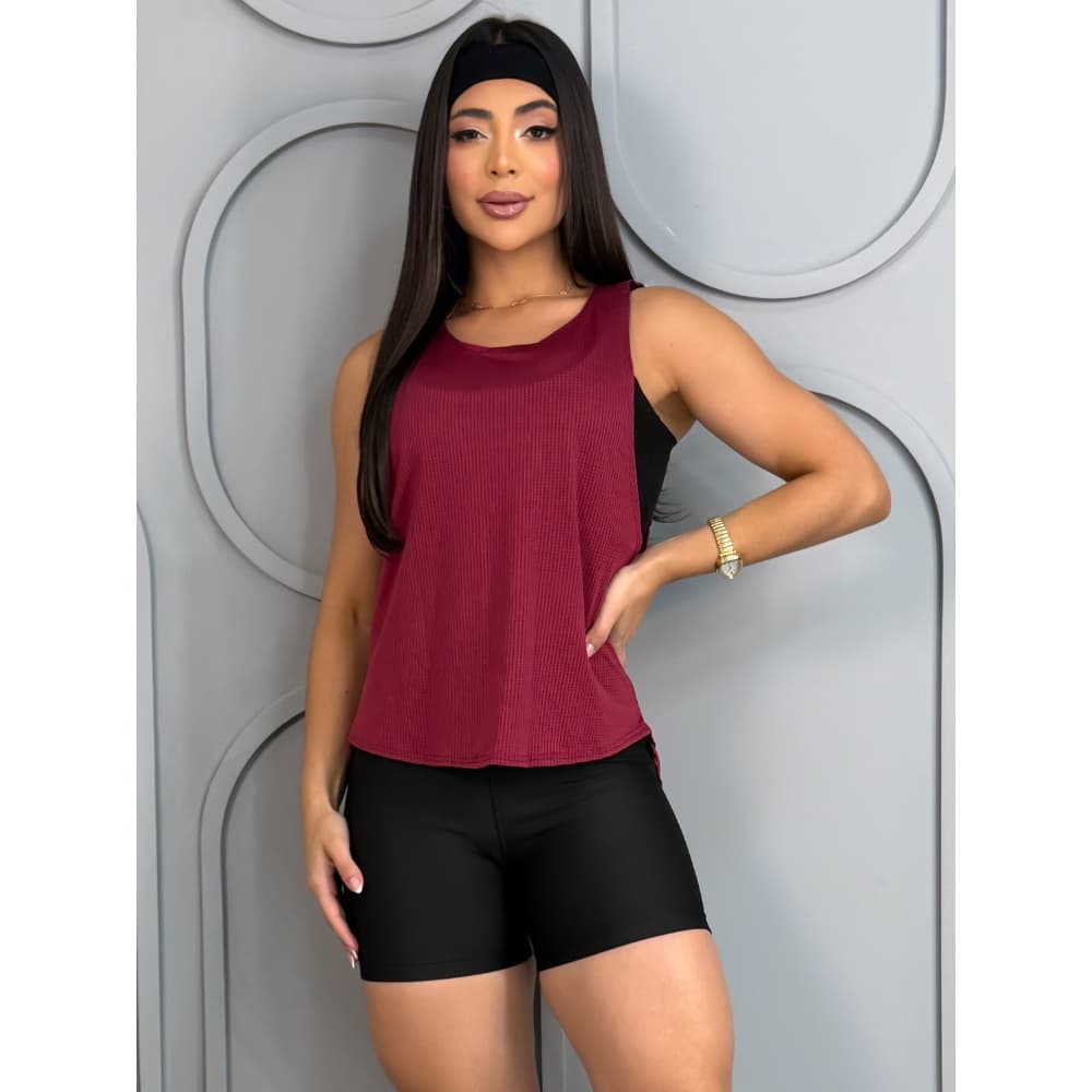 Regata Cavada Dry Fit Blusa Fitness Camiseta Treino Tapa Bumbum Academia Camisa Corrida