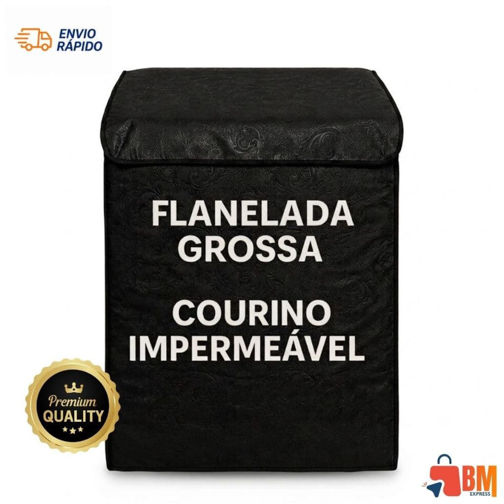 Capa Máquina de Lavar Impermeável Reforçada 10 11 12 13 14 15 16 17 18kg Electrolux Brastemp Consul