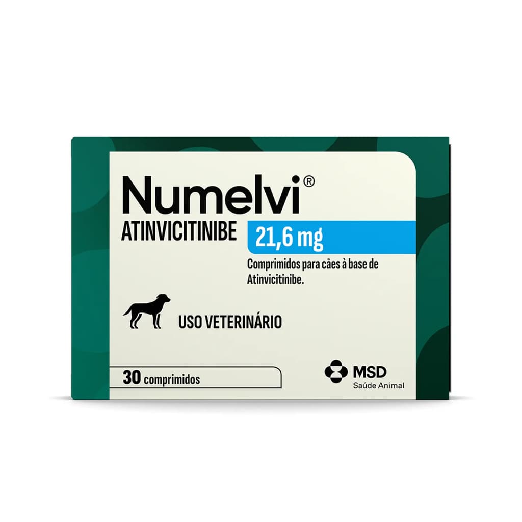 Numelvi 21,6mg MSD 30 Comprimidos para Cães Coceira e Dermatite