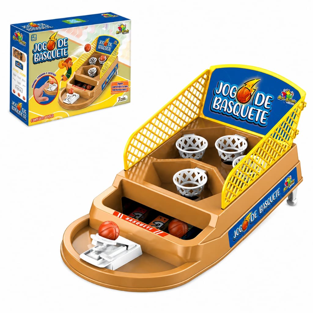 Jogo Basquete de Mesa Infantil Acerte a Cesta Brinquedo Interativo