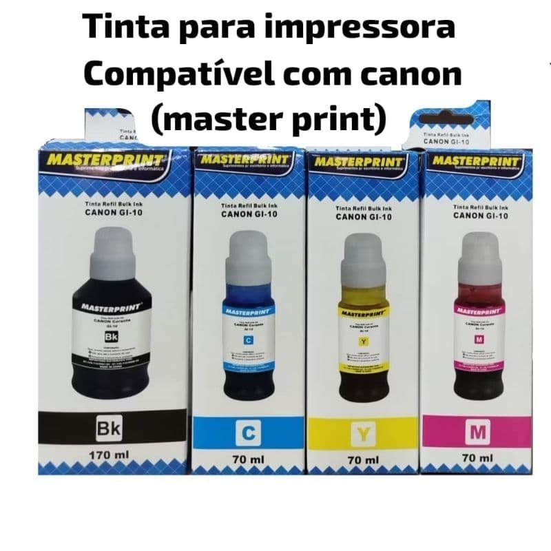 Tinta Corante para impressora Canon - Masterprint G1100 /G1110 /G2100 /G3100 /G3110/G3111/G4100 impressão