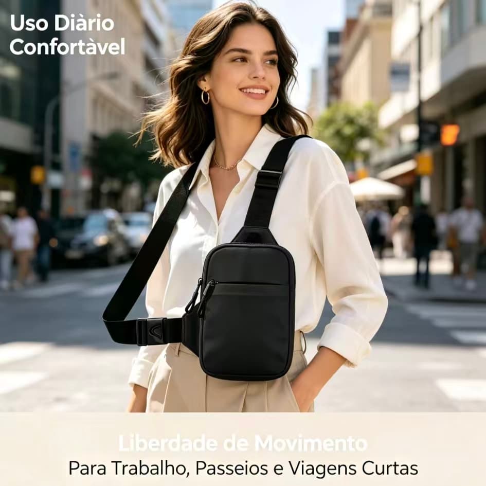 Bolsa de peito masculina portátil verão, bolsa transversal impermeável para celular, bolsa no peito mini para celular