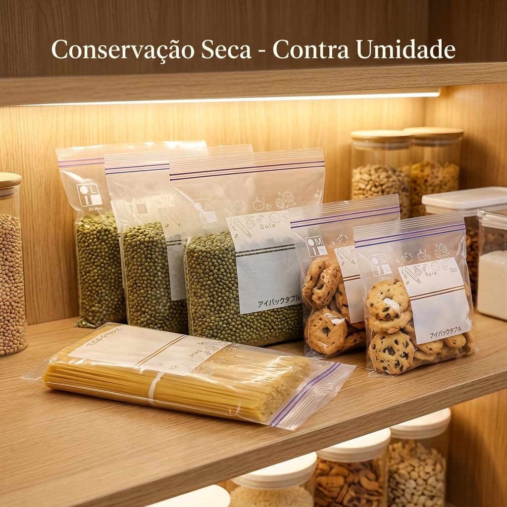 Saco Hermético Ziploc Prático Para Armazenar Frutas e Legumes