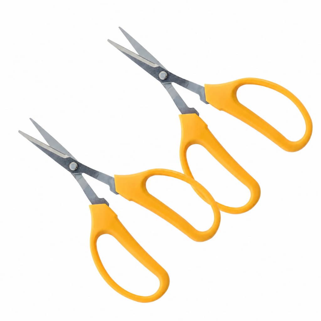 Kit 2 Tesouras Colheita Ralheiro Desbaste Bonsai Afiada Alça Confortável Corte Preciso
