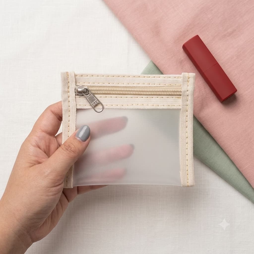 Organizador Multiuso Porta Joias Moedas Absorvente Necessaire Zíper Compacto Versátil Dia a Dia