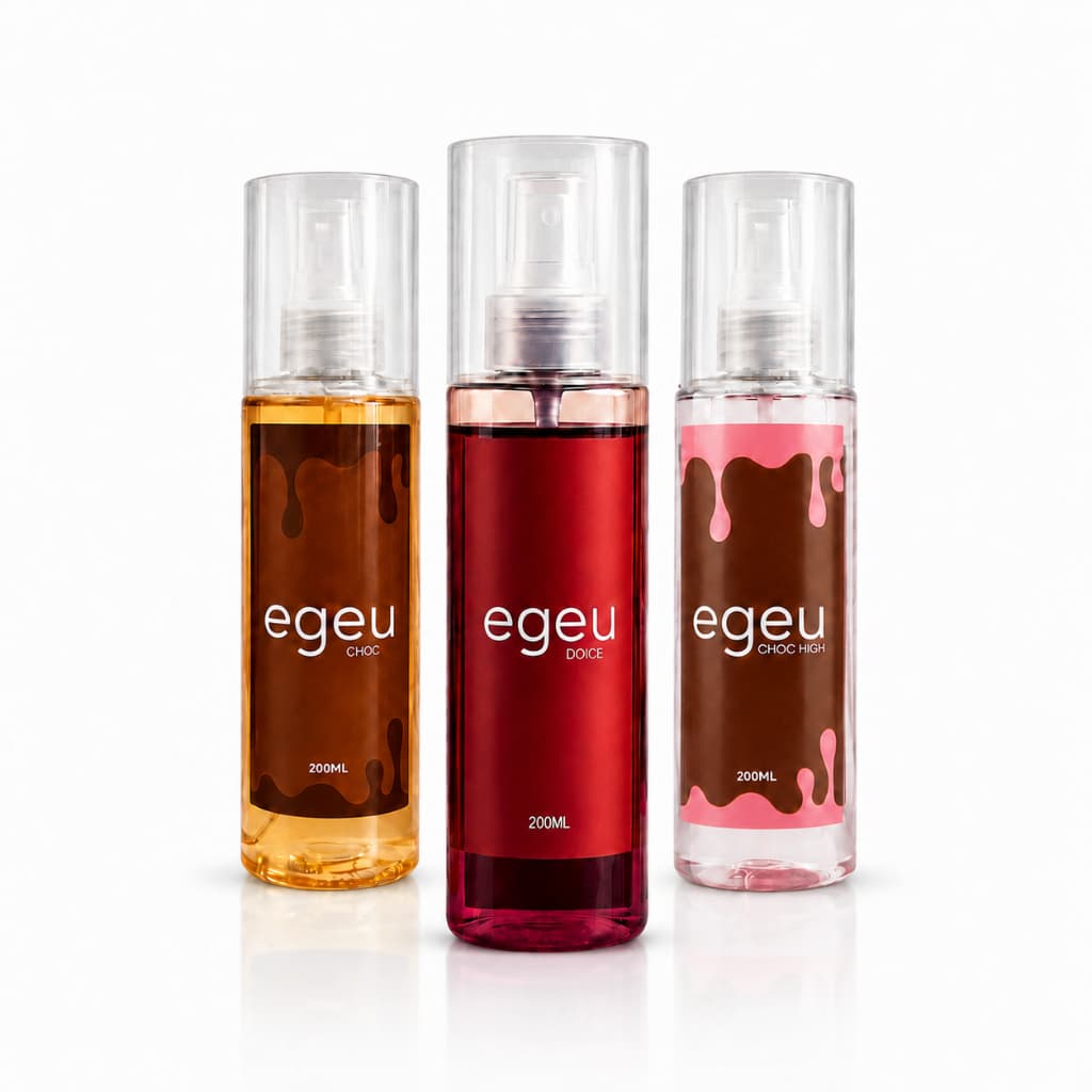 Kit 3 Body Splash Feminino Choc High + Chocolate + Dolce 200ml | Perfume Doce • Alta Fixação