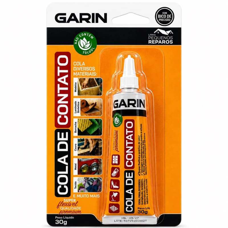 Cola de Contato Garin 30g – Super Flexível Premium