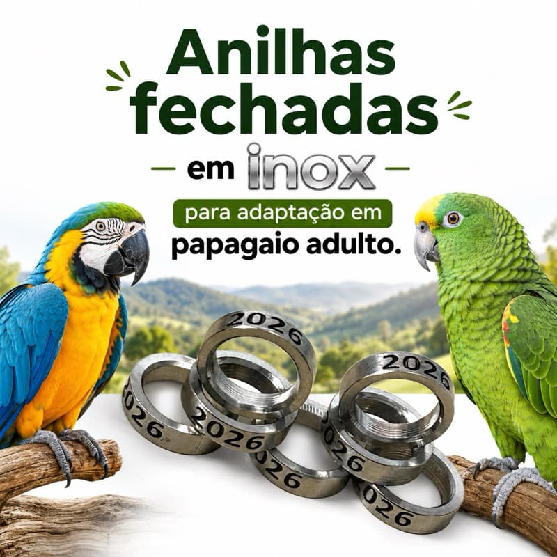 Anilhas FECHADAS para papagaios ADULTOS.